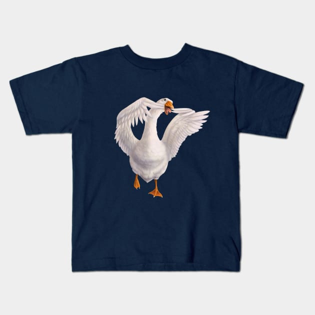 Silly Goose Kids T-Shirt by Mehu Art